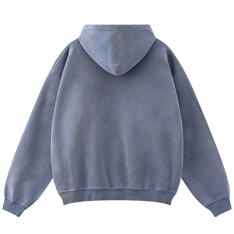 Oversized Vintage Cross Graphic Hoodie