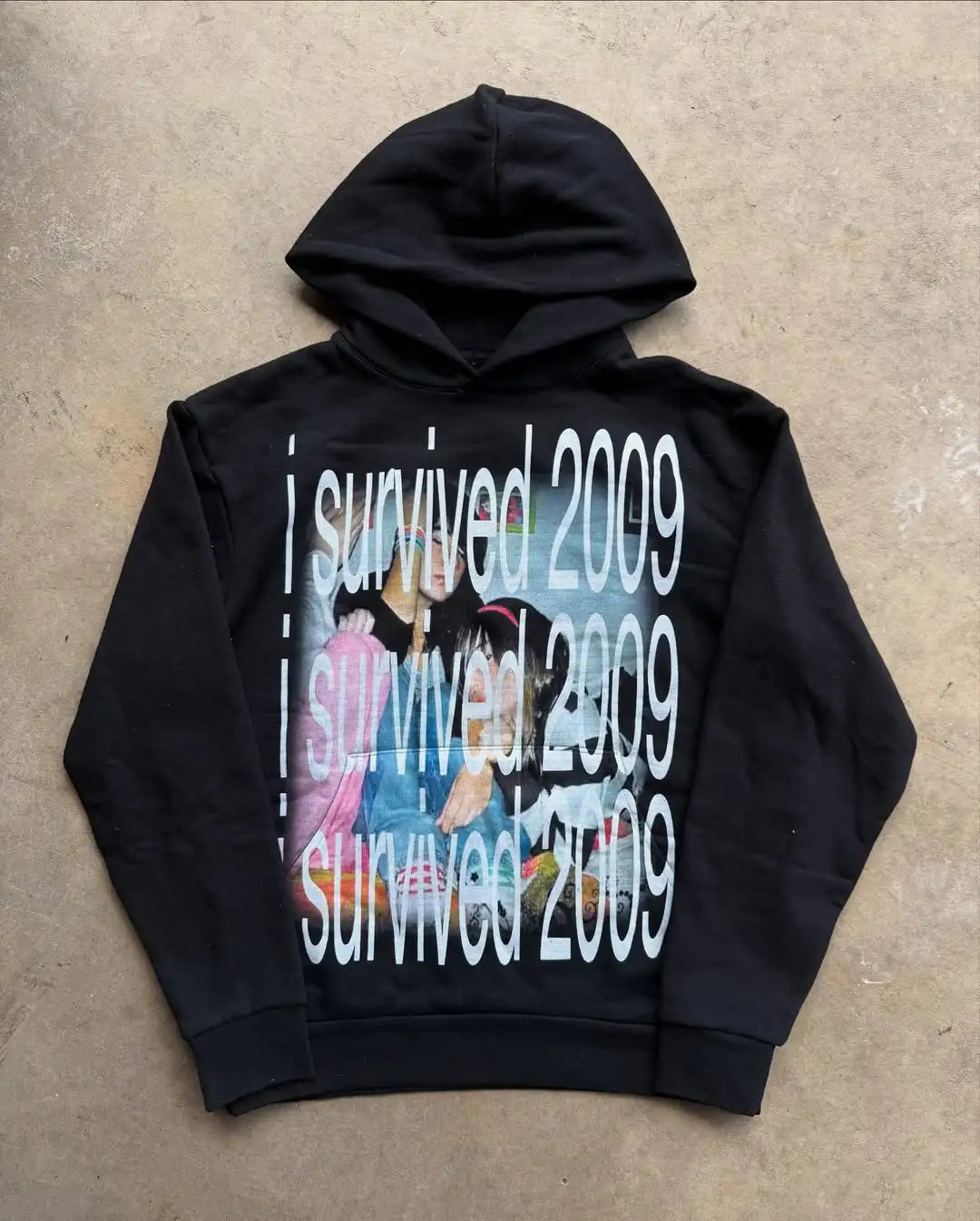 Y2K Classic Loose Bizarre Gothic Pattern Hoodie