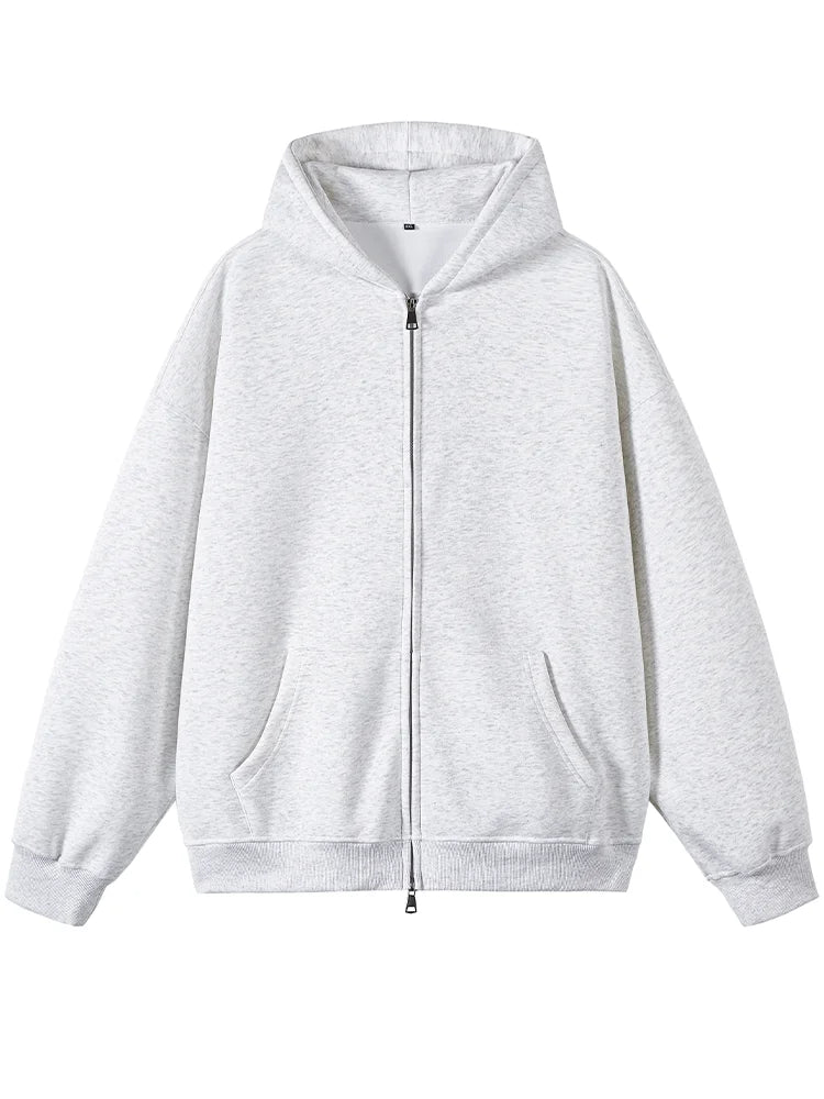 Classic Zip-up Hooded Sweatshirt