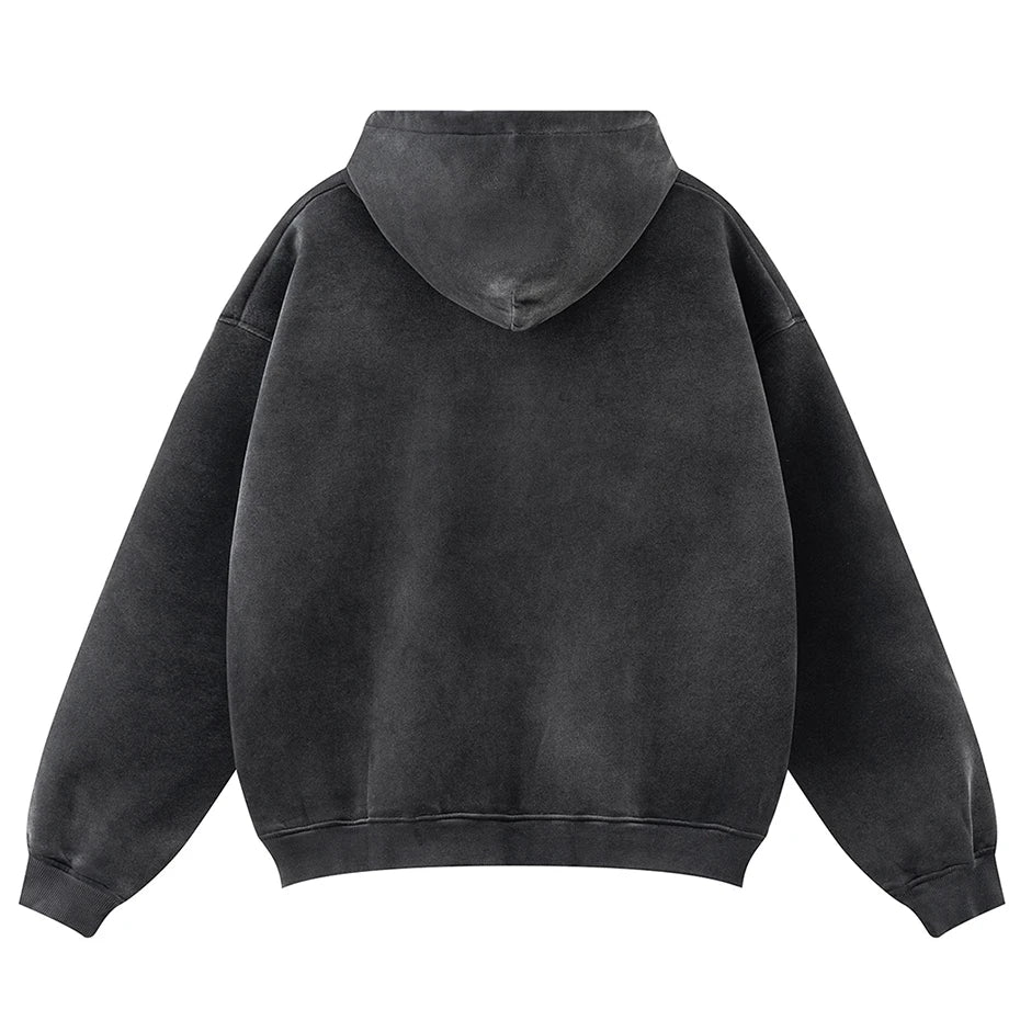 Oversized Vintage Cross Graphic Hoodie