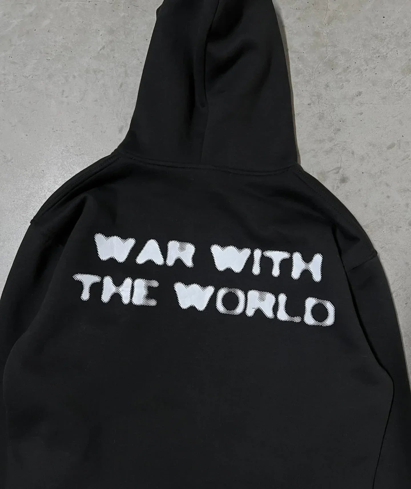 War With The World Printed Hoodie