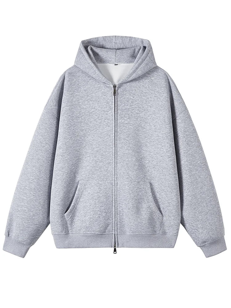 Classic Zip-up Hooded Sweatshirt